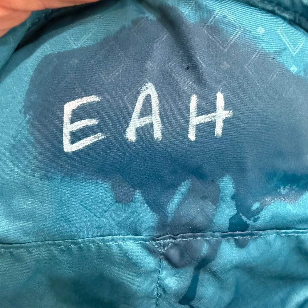 Vera Bradley Teal Purple Paisley Canvas Backpack‎ Front Zip Pocket Adjustable